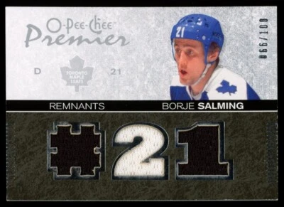 2007-08 O-Pee-Chee Premier BORJE SALMING #PR-SA jersey 66/100 #21 Leafs - Image 1 of 3