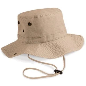Sombrero De Algodón Pesado Lavado Beige Verde Azul Con Protección UPF50+ - Imagen 1 de 5