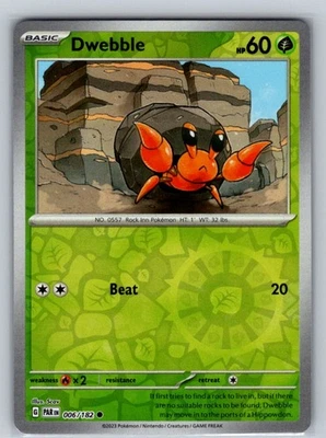 Dwebble 006/182 Reverse Holo Common SV04: Paradox Rift NM - Image 1 of 2