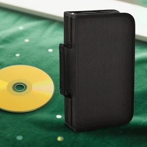 DVD Case Holder CD Case 128 Capacity Fashion Zipper Closure Lightweight Scratch - Afbeelding 1 van 19