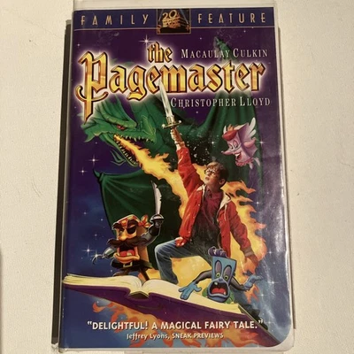 The Pagemaster VHS Used Macaulay Culkin (of Bunny Ears Fame) Christopher Lloyd Foto 1 de 4