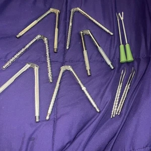 VINTAGE LOT OF 6 METAL NUTCRACKERS/LOBSTER CRACKERS  & PICKS USED GOOD CONDITION - Picture 1 of 4