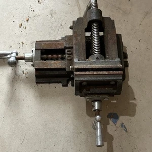 4" X 4" Cross Slide Drill Press, Lathe, Multi Use Vise 100 Cast Iron. Fine Shape - Picture 1 of 8