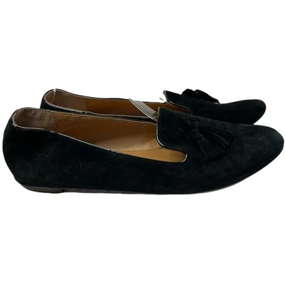 J. Mocasines Crew Factory con borla de gamuza negra - talla 9,5 Foto 1 de 4