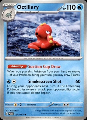 Pokemon - 2X Octillery #034/182 - SV04: Paradox Rift Common - Image 1 of 2