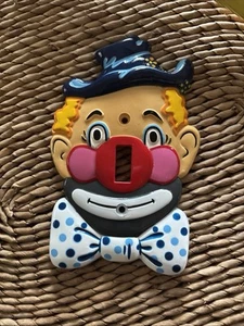 Clown Light Switch Plate Cover Vintage Colorful Bow tie - Picture 1 of 10
