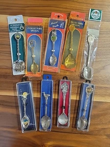 Collector Souvenir Spoons Mixed Lot of 9 Spoons Yosemite Toronto CA  - Picture 1 of 8