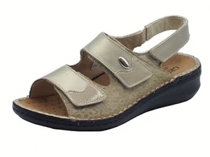 Grunland DAMI SE0147 Platino Sandali confort per Donna in pelle con tripla chius - Imagen 1 de 3