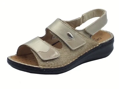 Grunland DAMI SE0147 Platino Sandali confort per Donna in pelle con tripla chius - Immagine 1 di 3