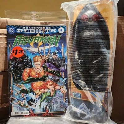 NUEVO Combo DC Comic Rebirt AQUAMAN #1 & 12" MANTIS NEGRA Posable Figura de ACCIÓN  Foto 1 de 4