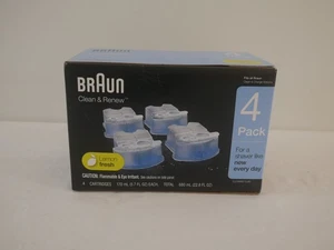 Braun Clean and Renew Refill Cartridges 4 Packs Lemon-Fresh Genuine New (2B1) - Picture 1 of 6