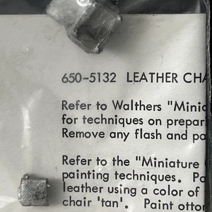 SS Scale Structures LTD 5132 Leder Stuhl & Ottoman Bausatz Metall HO Maßstab 1/87 - Bild 1 von 6