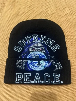 Supreme Peace 刺绣豆豆黑色新品 — 第 1/4 张图片