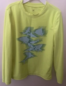 Gap Kids Long Sleeve Shirt Swimwear Fluorescent Green Size S (6-7) - Picture 1 of 12