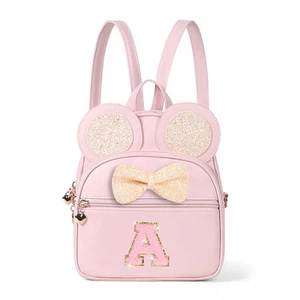 Mini Backpack for Girls Bowknot Cute Leather Backpack Toddler Purse Birthday ... - Picture 1 of 6