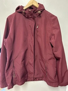 Eddie Bauer Women’s Windbreaker Jacket Burgundy Size Large Lightweight - Picture 1 of 6
