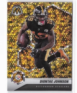 2021 Panini Mosaic Diontae Johnson #170 No Huddle Prizm Gold #/10 Steelers - Bild 1 von 2