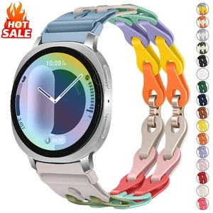 Silicone Strap for Samsung Galaxy Watch 8 40/44mm 8Classic 46mm Women Chain Band - Picture 1 of 58