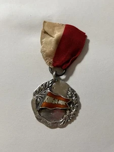 Antike Sterling Silber New York Pentathalon Medaille - Bild 1 von 3