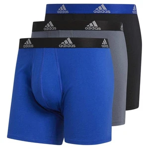 NEW Adidas Men’s Stretch Cotton Boxer Briefs 3-Pack Size Small Black 5146816A - Picture 1 of 7