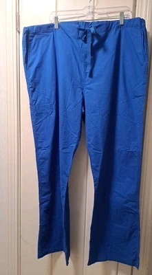 IGUANAMED Scrubs Pants Unisex Size 2XL Royal Blue Cargo 6 Pockets Drawsting - Image 1 of 4
