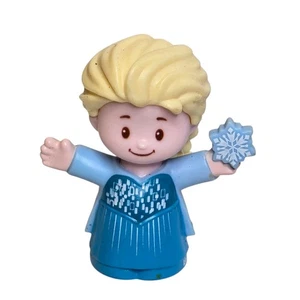 Fisher Price Little People Disney Frozen Blonde Princess Elsa Snowflake Snow - Picture 1 of 1