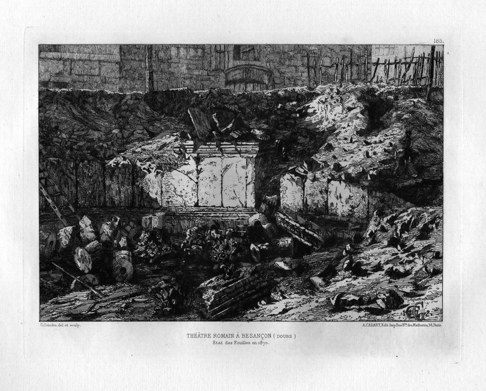 ca. 1870 Gaston Coindre Besancon eau forte gravure etching Radierung - Bild 1 von 1