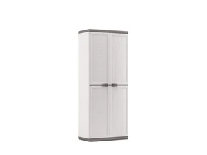 Keter Armadio Jolly Portascope 3 Ripiani Regolabili Grigio/Nero 68x39x166H cm - Foto 1 di 28