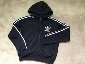 Adidas Originals Felpa con Cappuccio Trefoil Firebird Giacca Pista Nera Uomo M 2009 608959 - Foto 1 di 5