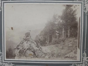 Antique WW1 Real Photo BULGARIAN OFFICER and SOLDIER from 8  Light infantry - Picture 1 of 3