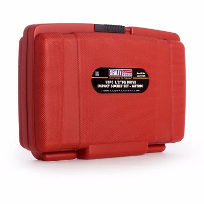 (SBS) Sealey Air Impact Wrench Socket Set 13Piece 1/2 Square Drive Metric10-24mm - Image 1 of 4