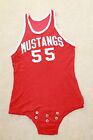 1950s Vintage Smu Mustangs Spiel Gebraucht #55 Durene College Basketball Trikot