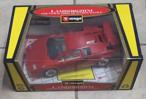 Vintage Burago 1/18 Scale DieCast Red Lamborghini Countach 5000 Quattrovalvole - Picture 1 of 5