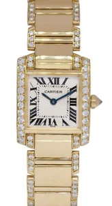 Cartier Tank Francaise Small 18k Yellow Gold Diamond Ladies Watch 1820 - Picture 1 of 12