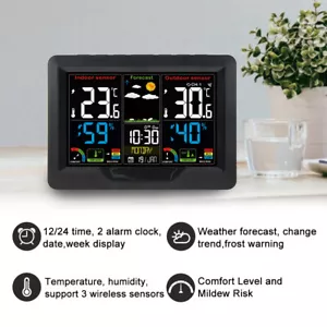 New Atomic Projection Alarm Clock Projector Radio-controlled Time Snooze Weather - Picture 1 of 10