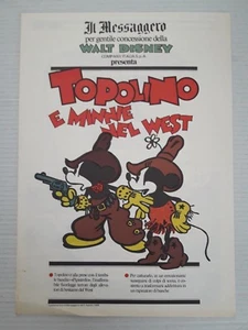 Walt Disney Il Messaggero anno 1989 Topolino e Minnie nel West - Picture 1 of 1