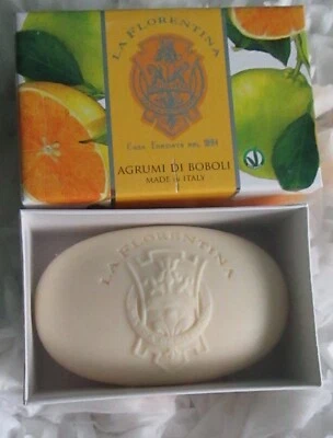 JABÓN CÍTRICO BOBOLI LA FLORENTINA EN CAJA 300g 10,5 OZ HECHO EN ITALIA ¡ENVÍO GRATUITO! Foto 1 de 3