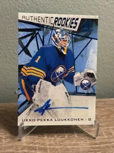 2021-22 Upper Deck SPGU Authentic Rookies Auto Ukko-Pekka Luukkonen #172 Sables - Imagen 1 de 2
