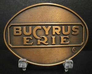 Bucyrus Erie Trademark Logo Belt Buckle Mining Construction Crane Excavator WI