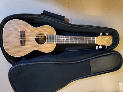 Makai MC-50Z Zebrawood Concert Ukulele w/padded gig bag - Image 1 of 4