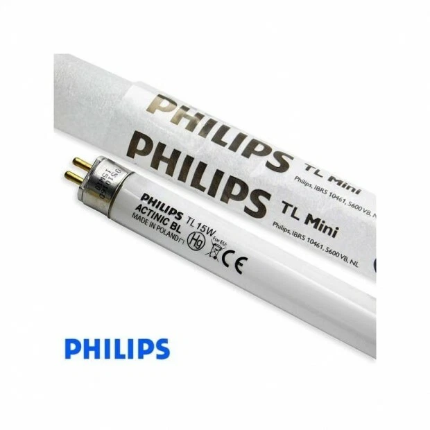 PHILIPS TL MINI 15W G5 T5 BL ATTINICA 288MM UV-A BLACK LIGHT ZANZARIERA ACTINIC