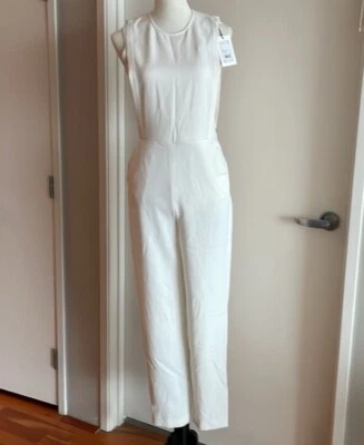 NUEVO CON ETIQUETAS $495 Theory Remaline Admiral Crepe Mono - Marfil Foto 1 de 4