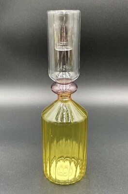 Anthropologie Calle Mouth-Blown Borosilicate Glass Candle Holder in Yellow NIB - Image 1 of 4