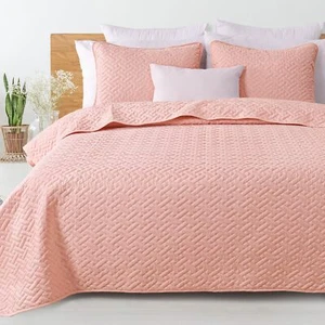 Exclusivo Mezcla Twin Size Quilt Bedspreads with Basket Weave Pattern Soft Li... - Picture 1 of 6