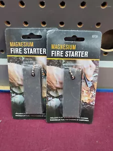 MAGNESIUM Fire Starter + Flint & Striker Knife SURVIVAL Camping Emergency Qty 2 - Picture 1 of 2