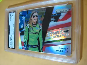 DANICA PATRICK 2018 PRIZM STARS AND STRIPES PRIZM # SS9 GRADED 10 L@@@K - Picture 1 of 2