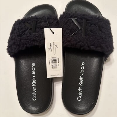 Sandalias Calvin Klein KCAMAYA-Z para mujer. Negro, talla 7m. Nuevo con etiquetas Foto 1 de 4