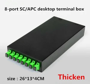 Caja de terminales de escritorio SC/APC de 8 puertos fibra óptica completa con brida coleta - Imagen 1 de 5