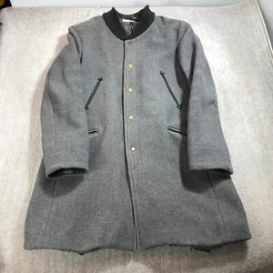 Rag Bone Jacket Mens 40 Snap Pea Coat Bomber Jacket Gray Wool Casual - Picture 1 of 10