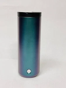 Starbucks Blue Green Iridescent Steel Vacuum Insulated Tumbler 16 OZ Thermos - Picture 1 of 3